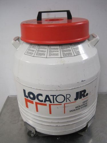 Thermolyne locator jr cryogenic liquid nitrogen dewar semen tank w/4 holders for sale