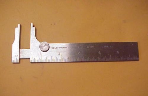 L.S. Starrett No. 1025 6&#034; Stainless Steel Pocket Slide Caliper - EXC