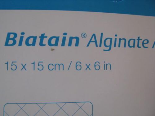 Coloplast biatain alginate ag silver dressing  #3765 10 units 6&#034;x 6&#034; wound dress for sale