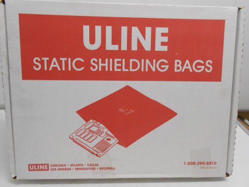 NEW ULINE S-5307 8 x 16&#034; RECLOSABLE STATIC SHIELDING BAGS 100 CTN
