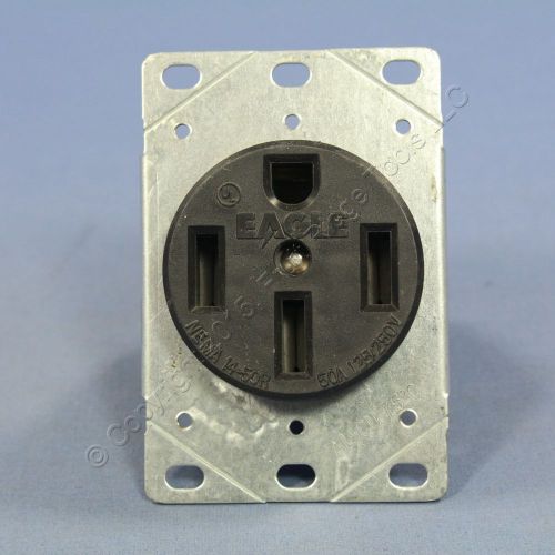 Eagle flush mt range receptacle oven stove outlet 50a 125/250v 14-50 bulk 1258 for sale