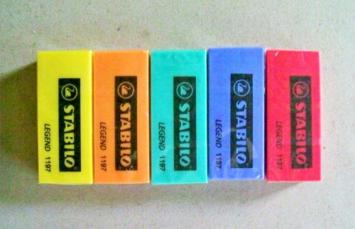 8 Stabilo Legend 1197 Pencil Erasers Multi Color