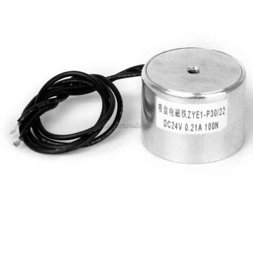 Dc 24v electric lifting magnet solenoid electromagnet lift force 100n / 10kg for sale