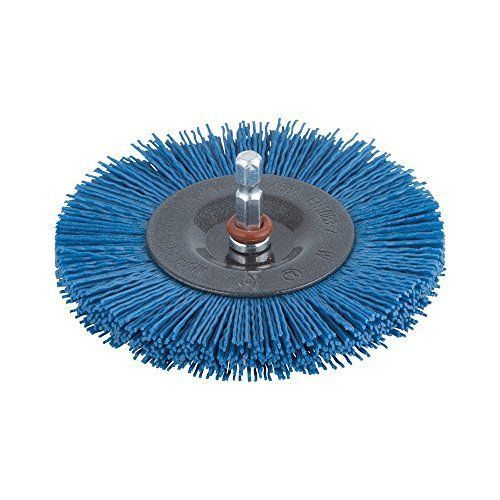 Wolfcraft 2727000 100mm Soft Nylon Wheel Brush - Blue