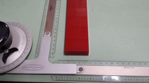 1&#034; x 2-1/4&#034; X 24&#034;  URETHANE / POLYURETHANE 95 A RED SHEET P/N 11351