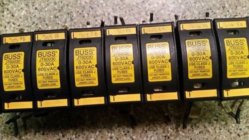 Lot of 9 Buss JT610030 0-30 amp holder