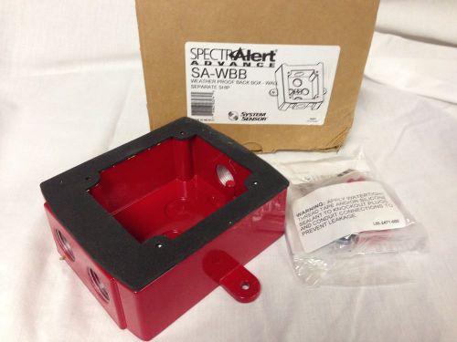 System Sensor Spectra Alert SA-WBB Weather Proof Wall Back Box