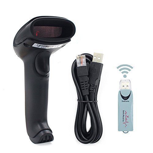 Wireless USB Barcode Scanner 2.4G Wireless + USB Wired, SHONCO 2-in-1 2.4GHz +