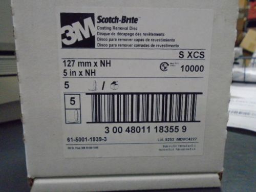 Lot of 5  3m 5&#034;  scotch-brite black paint coating removal disc s xcs for j hook for sale