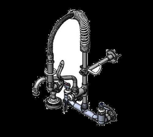 T&amp;S Brass MPZ-8WLN-08-CR Mini Pre-Rinse Unit 8&#034; wall mount low flow spray valve