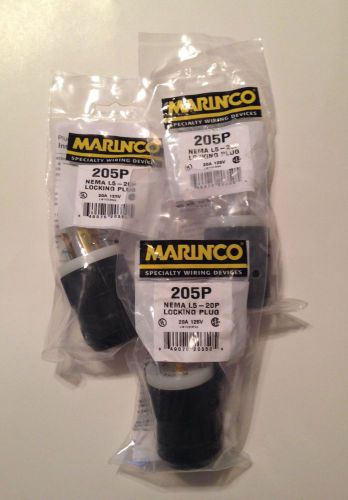 MARINCO 205P L5-20 PLUG 20A 125V  -  LOT OF 3