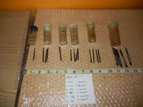 1-56 4-36 6-48  2-64 Lot of 18 Total Taps Sossner 2/3 Flute Spiral Point Gun Tap