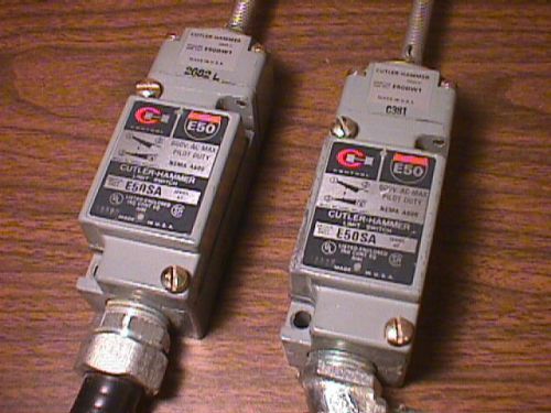 Two cutler hammer limit switch c h controls ~ e50sa a2 e50 e50dw1 600v nema a600 for sale