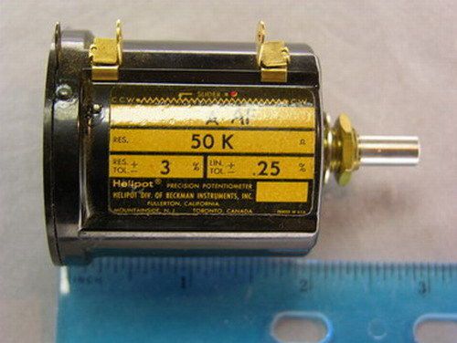 1 Beckman Helipot Type A-AF  50K 3% 10-Turn Precision Potentiometer