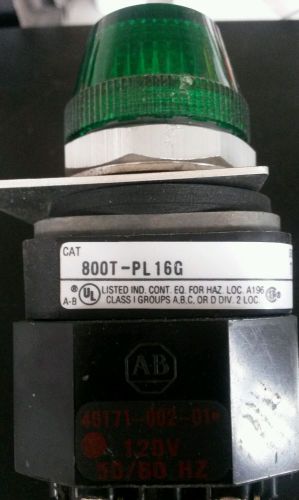 ALLEN BRADLEY 800T-PI16G GREEN PILOT LIGHT