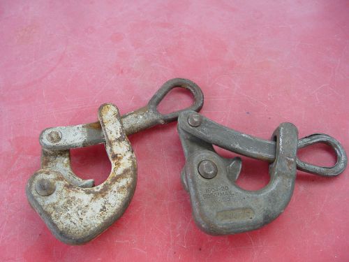 Estate 2 Vintage Klein Tools 1604-20 Cable Puller Havens Grip .125&#034;  50 5000 LB