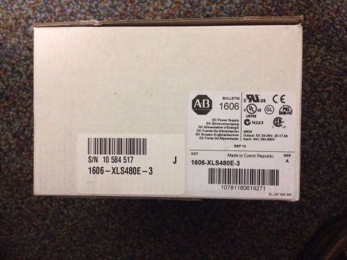 1606-XLS480E-3   24V, 20A; Three Phase Input