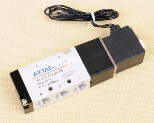 5 port 2 position inlet 1/8&#034; bsp 4v110-06 dc 12v solenoid air valve for sale