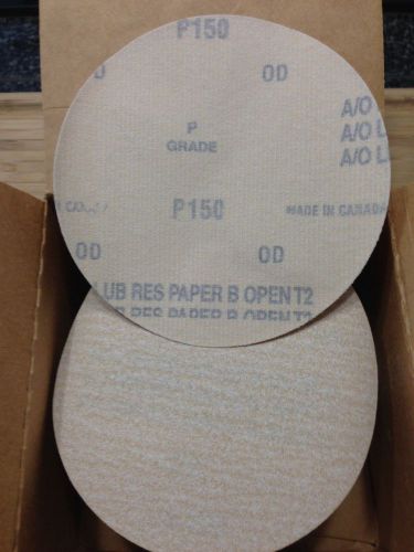 Merit 5&#034; No-Load A/O PB273 Paper Hook and Loop Discs P150 Grit Box/100