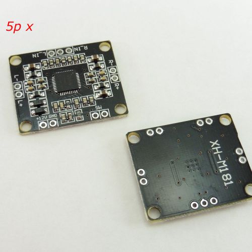 5PCS  PAM8610 2*15W Dual channel Stereo Class Digital Amplifier Board 12V