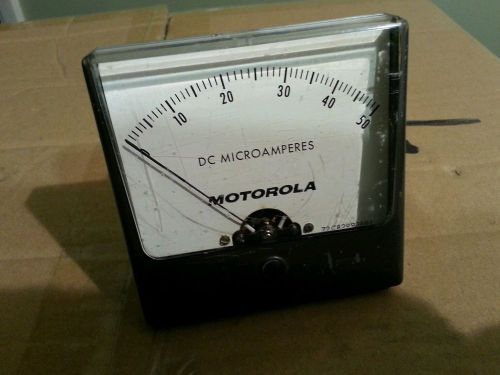 SIMPSON 0-50 DC MICROAMPERES MOTOROLA 3-1/2 INCH Steel PANEL METER 72C82993B01