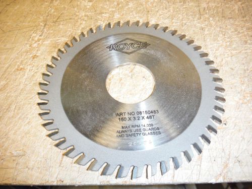 New old stock, royce scoring saw blade 150mm x 3.2mm x 40mm arbor carbide tipped for sale