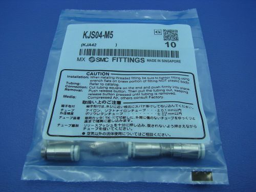 SMC Pneumatic Fitting - Lot of 10  KJS04-M5 NEW