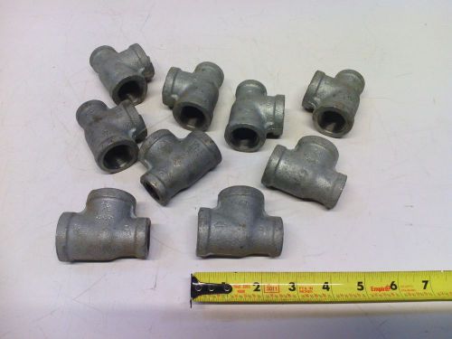 Anvil Galvanized Reducing Tee 3/4 x 3/4 x 1, Lot of 9