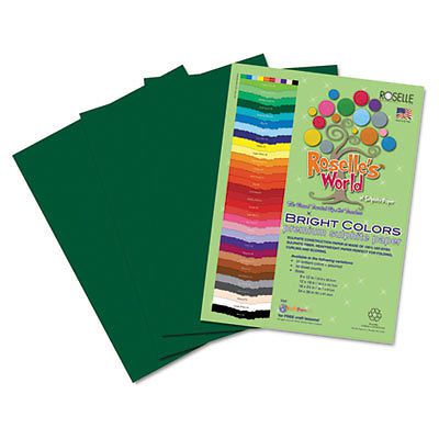 Premium Sulphite Construction Paper, 76 lbs., 9 x 12, Dark Green, 50/Pack 75901