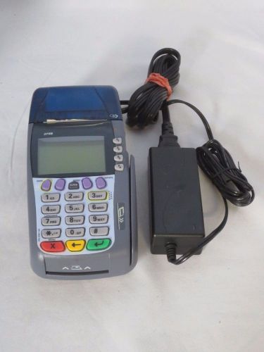 Verifone omni 3750 credit card terminal/printer used working with power cord for sale