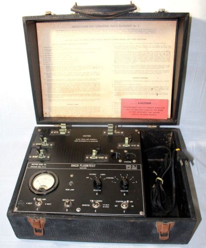 Vintage Aircraft Lamp Fixtures Tester Dayton Acme Co Daco Fluorescent Model 3