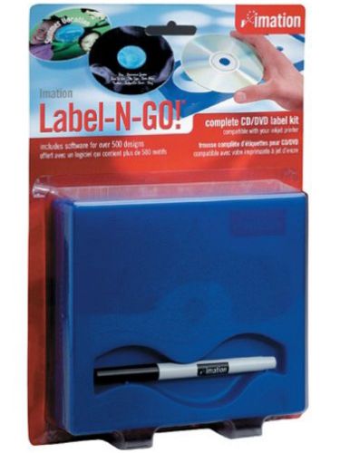 NEW IMATION LABEL-N-GO KIT CD DVD 25 LABELS  &amp; SOFTWARE MARKER