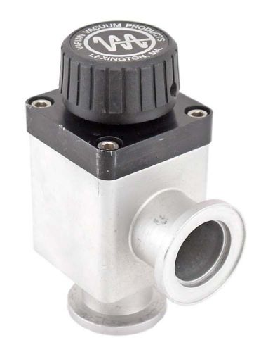 Varian NW25 KF25 Right Angle Bellows H/O Aluminum Block Valve L6280302