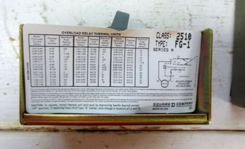 Square D 2510-FG1 Manual Starter Nema 1 Enclosure 2510FG1 FG1 572A new