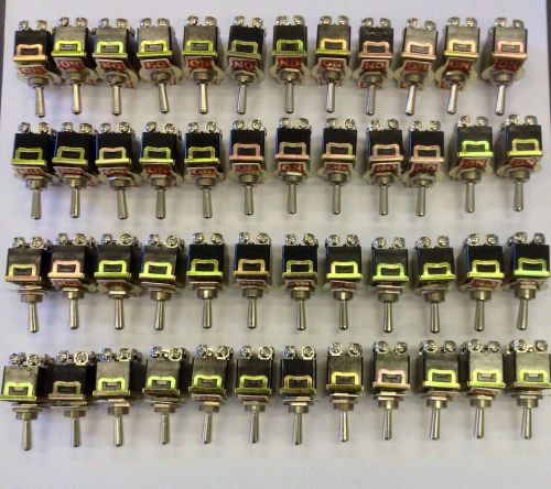 Lot of 48 ( 4 dozen ) DPDT Toggle Switches 20A 125 V Brand New, Screw Terminals