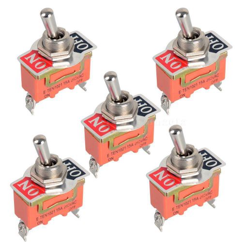 5Pcs 12V Heavy Duty Toggle Flick Switch ON/OFF Car Dash Light Metal SPST FHCG