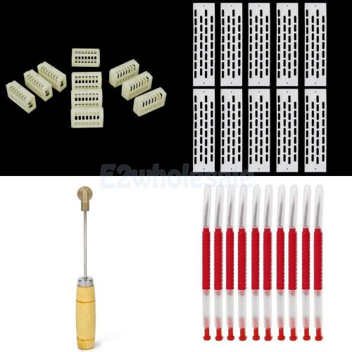 10x Beekeeping Queen Excluders +10 Head Grafting Tools+Wire Embedder +Queen Cage