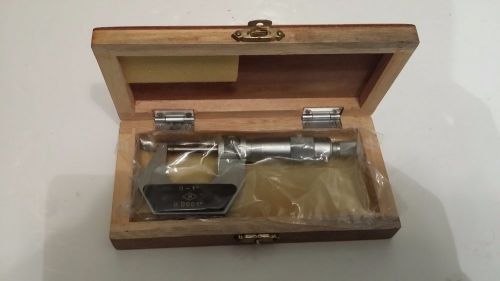 0 - 1&#034; X 0.0001&#034;  MICROMETER WITH ORIGINAL CASE