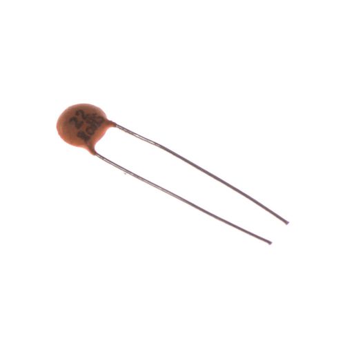 Ceramic disc capacitor 22pf through hole - lot of 25 for sale