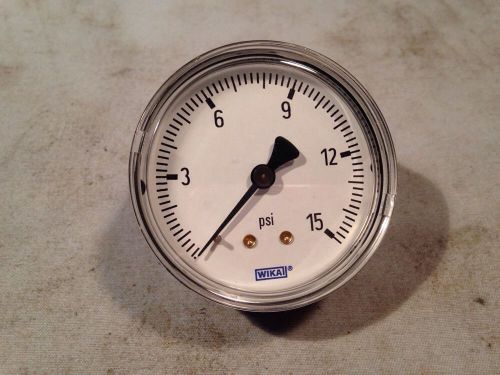 Wika Pressure Gauge, 1-15PSI, Back Mount 2.5&#034;