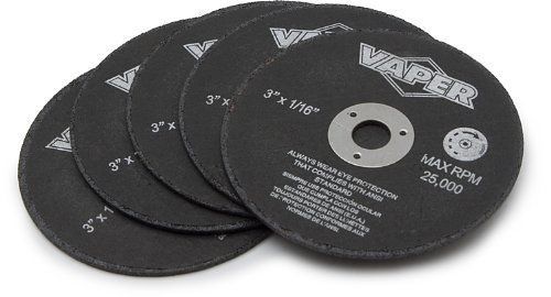 Vaper 19336 3&#034; x 1/16&#034; Cut-Off Wheel - 5 Piece