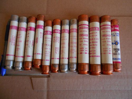 VARIOUS LOT OF  GOULD SHAWNUT TIME DELAY FUSES TRS6-1/4R/TRS40R/TRS30R/TRS6-1/4R