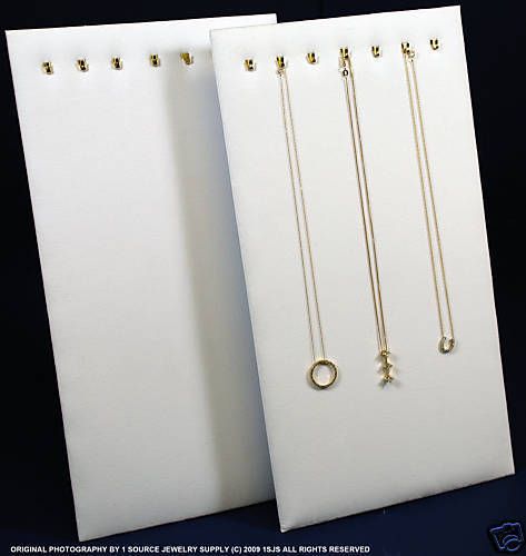 2- 7 hook velvet necklace pendant displays easel chain for sale