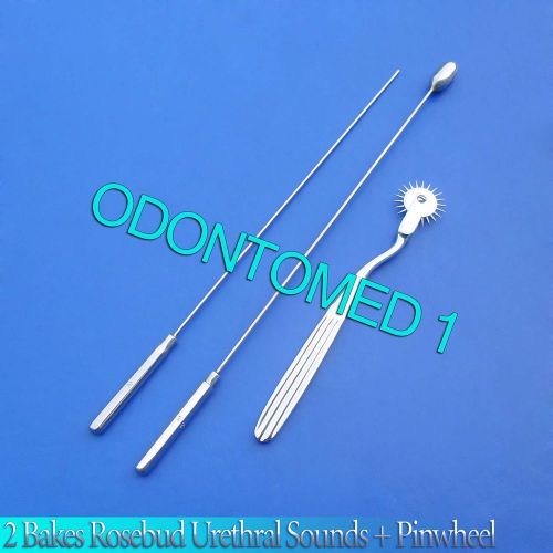 2 Pcs Bakes Rosebud Urethral Sounds 2mm+12mm,Pinwheel