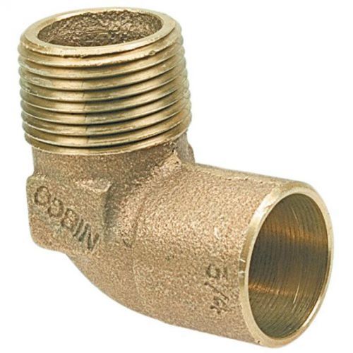 Cast bronze 90 degree elbow , 1/2&#034; solder end female x npt male nibco c00190d for sale