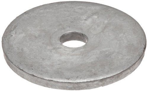 Small Parts Steel Flat Washer, Galvanized Finish, #8 Hole Size, 0.563&#034; ID, 3&#034;