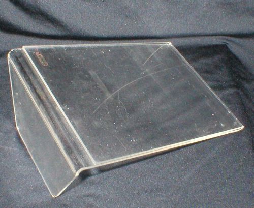 Plexiglass Picture Frame 5&#034;x 7.5&#034; Clear work station sign MINT