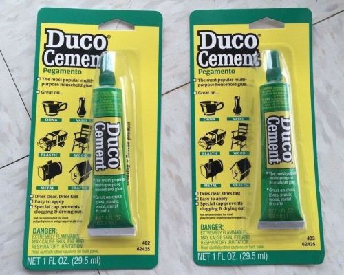 Devcon Duco 62435 Household Cement Glue 1oz. Tube - 2 PACK! NEW