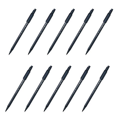 Pentel xsf15-ad scientific fude brush pen (fine point small) (10pcs) - black for sale