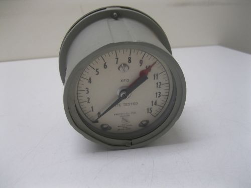 Ashcroft 0-15 PSI Pressure Gauge 3-1/2&#034; Face NEW L6 (1989)